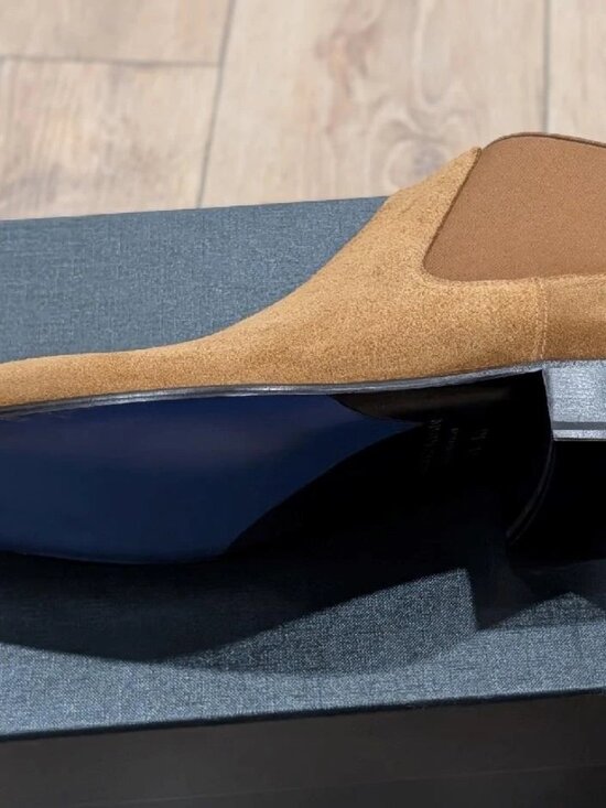 Brown Suede Chelsea Boots for Men for sale | eBay $975 Mens Stuart Weitzman "Adwin" Suede Chelsea Boots Tan 44 US 11